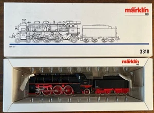 Marklin 3318 HO Scale German Steam Locomotive & Tender With Box BR 18.4 - Picture 1 of 9