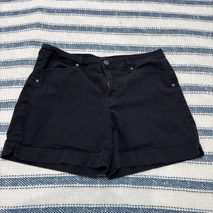 Gloria Vanderbilt Shorts Black 14 Women’s Jean Shorts Cute Details - Picture 1 of 9