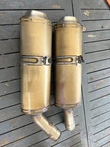 Genuine Pair Ducati 848 Standard Exhaust Silencer ZDM-A52 & B52, REF B - Picture 1 of 4