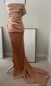 rose gold high Slit Formal Dress Size XS  - Picture 1 of 7
