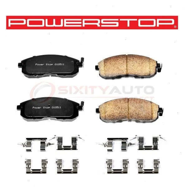 PowerStop Front Disc Brake Pad & Hardware Kit for 2007-2012 Nissan Versa - oo Foto 1 de 4