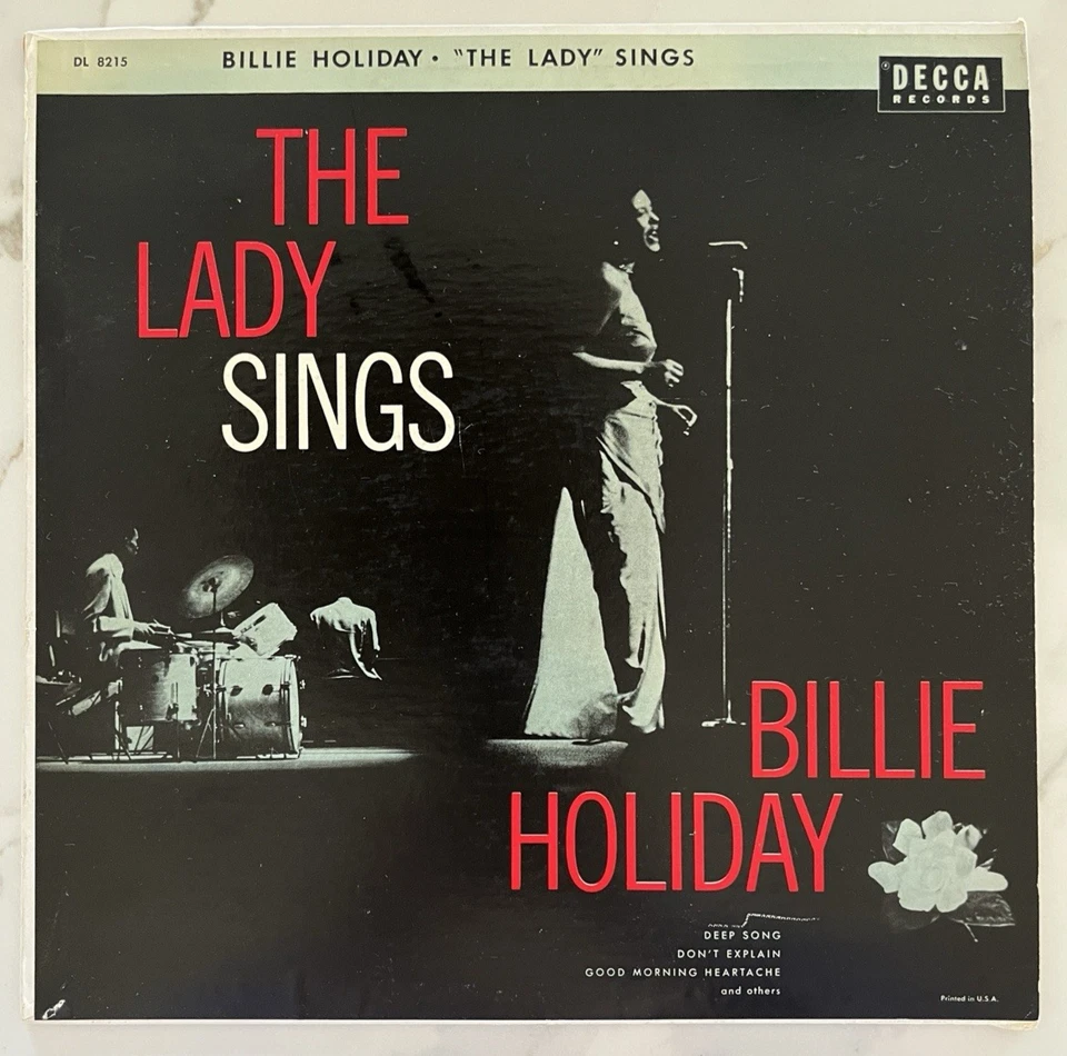 Billie Holiday - The Lady Sings -1956 Decca Mono DL8215 Early Pressing MG4366 T1 - Image 1 of 4