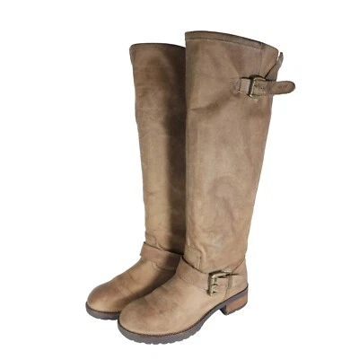 Botas de montar Steve Madden Buckeye 38 US7,5 de cuero marrón envejecido para mujer  Foto 1 de 4