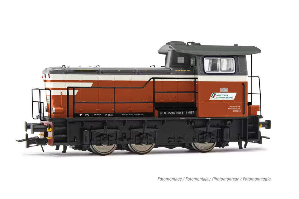 Rivarossi HR2932S 245 Mercitalia Shunting & Terminal Red/Grey DCC Sound - Image 1 of 1