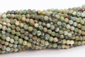 Cuentas sueltas redondas facetadas grado AAA de ópalo verde natural genuino de 2 mm 15" - Imagen 1 de 3