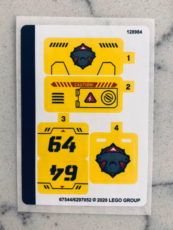 LEGO STICKER SHEET for 60264 Ocean Exploration Submarine NEW & Genuine! - Image 1 of 1