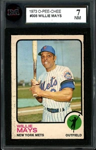 1973 TOPPS OPC O-PEE-CHEE BASEBALL #305 Willie Mays HOF KSA 7 NM New York Mets - Picture 1 of 2