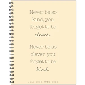Never Be So Kind Academic Julio 2025 - Junio 2026 8.5" x 11" Plan semanal de tapa blanda - Imagen 1 de 6
