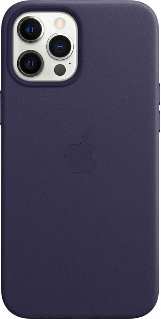 Apple Leather Case Cover with MagSafe For iPhone 12 Pro Max - Deep Violet