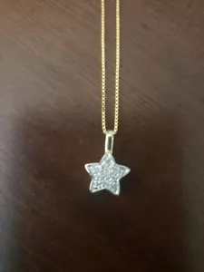 14k yellow gold fine gemstone necklace with diamonds - Picture 1 of 3