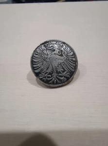 bottone militare stemma aquila reggimento argento cifre - Imagen 1 de 6