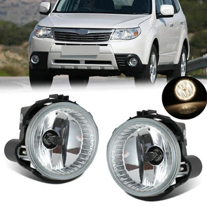Fits 2009-2013 Subaru Forester Front Bumper Clear Lens Fog Lights Lamps w/Bulbs - Foto 1 di 14