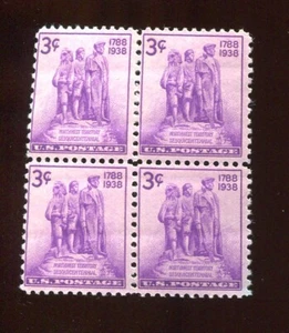 USA BRIEFMARKEN SC837 3c NORDWESTGEBIET B4 POSTFRISCH (A920) 1938 LILA - Bild 1 von 2