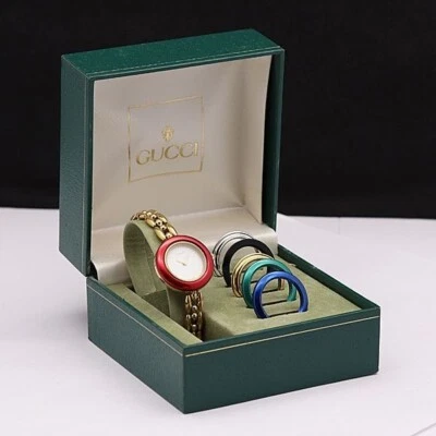 GUCCI Change 表圈手表 石英 6 色 金色 石英 女士 手表 二手 — 第 1/4 张图片