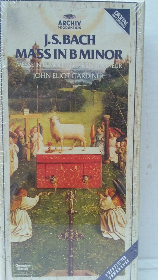BACH Mass in B Minor Monteverdi Gardiner CASSETTE Box 1985 Archiv/Polydor SEALED - Image 1 of 4