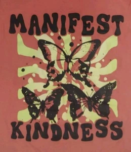 Camiseta Junior Grande Enrollada "Manifiest Bondness" Gráfica Manga Corta Melocotón - Imagen 1 de 6