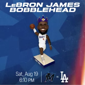 ┥2023 Los Angeles Dodgers Lebron James Bobblehead SGA 8/19 Preventa Nuevos Lakers - Imagen 1 de 5
