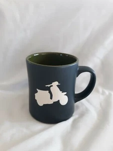 Starbucks 2011 Vespa Moped Scooter Matte Black & Army Green 16 oz Coffee Mug - Picture 1 of 11