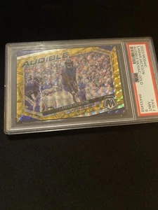 2023 Mosaic Lamar Jackson Audible Gold /10 PSA 9 Baltimore Ravens - Bild 1 von 3