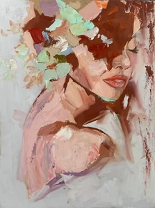 Woman. ORIGINAL OIL PAINTING. - Picture 1 of 7