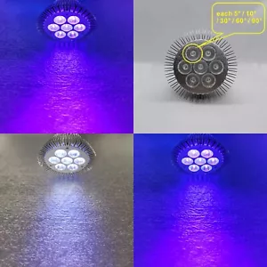 21W Purple UV 365nm 395nm 420nm 440nm LED Lamp Light Bulb Plant Curing PAR30 - Picture 1 of 10