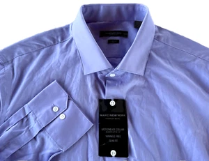 NWT MARC NEW YORK MENS BEAUTIFUL LAVENDER WRINKLE FREE DRESS SHIRT SLIM FIT 17.5 - Picture 1 of 12