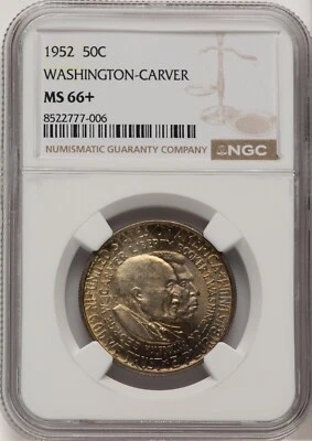 1952 Washington Carver 50c Commemorative - PCGS MS66 - Great Toned PQ Super Gem! - Image 1 of 2