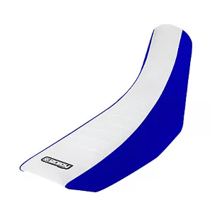 2002-2020 YAMAHA YZ 85 Seat Cover Gripper BLUE SIDES / WHITE PLEATED TOP #96 - Bild 1 von 6