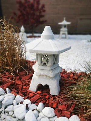 Lampada da giardino Asia lanterna Yukimi grigio chiaro koi laghetto podoge rankei tempio - Immagine 1 di 4
