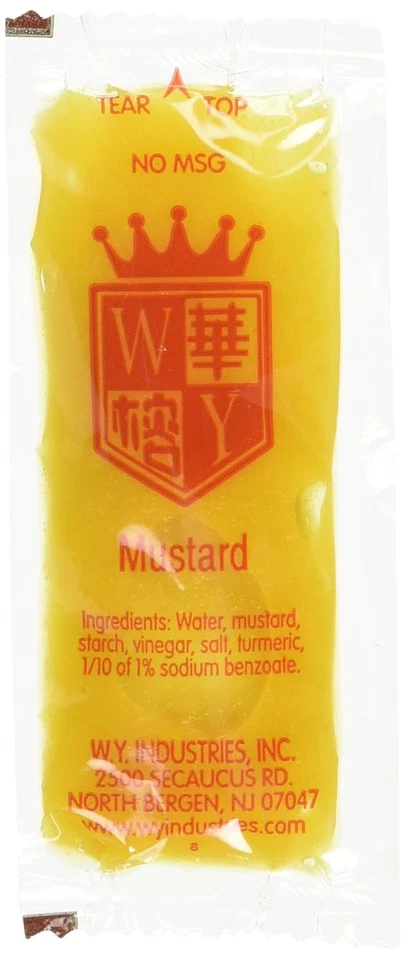 W.y. Industries 200 Packets Chinese Yellow Mustard