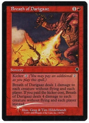 Breath of Darigaaz 2000 Invasion FOIL Red Uncommon Sorcery MTG NM AZ1 - Image 1 of 2