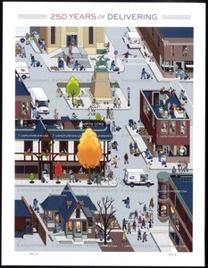 NDC 2025, 250 Years of Delivering Imperf Pane / no die cuts NDC; tiny spot @ top - Picture 1 of 1