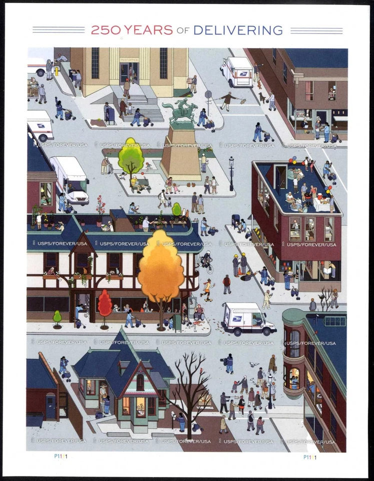 NDC 2025, 250 Years of Delivering Imperf Pane / no die cuts NDC; tiny spot @ top - Image 1 of 1