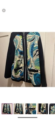 Chaqueta ligera con cremallera Susan Graver talla 1X Foto 1 de 4