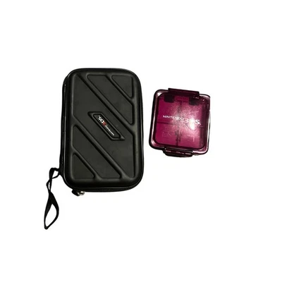 Nintendo 3DS Estuche de Almacenamiento de Juegos Negro y Paquete de Cartucho de Juego Púrpura Foto 1 de 4