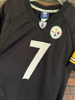 Camiseta Pittsburgh Steelers Reebok Juvenil Grande 14-16 Roethlisberger #7 Camisa Niños Foto 1 de 4