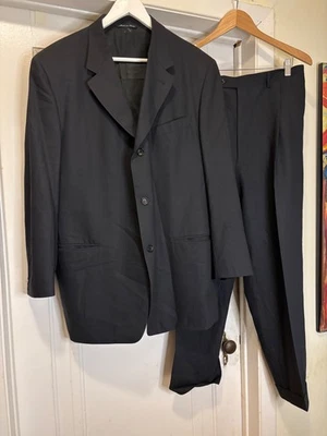 Canali Mens Suit Sz 46 (56) Proposta Made in Italy Black 3 Button - Image 1 of 4
