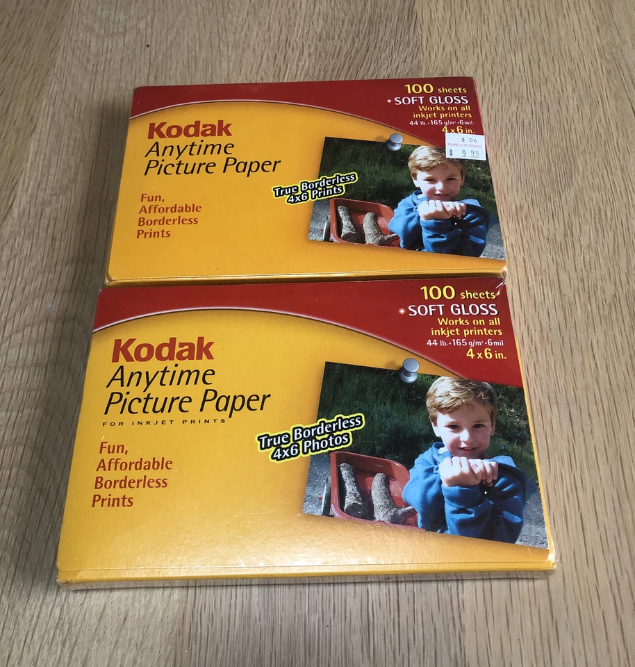 Lot of 2 Kodak Anytime Picture Photo Paper Soft Gloss 4x6 200 Sheets Total I1 - Image 1 of 4