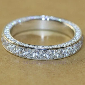 Moda Anillo Relleno de Plata 925 Mujeres Circón Cúbico Boda Joyería Talla 6-11 - Imagen 1 de 8