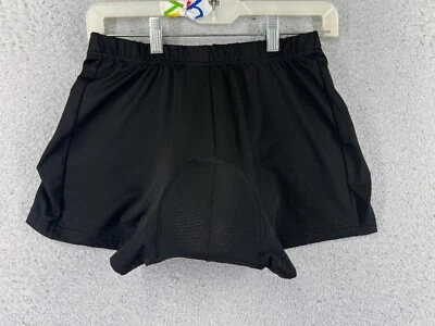 Pantalones cortos de ciclismo para mujer grandes negros acolchados mezcla de spandex forro Foto 1 de 4