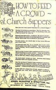 How To Feed A Crowd At Church Suppers Jones McDuffee Stratton Kitchen Ad CPB32