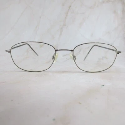 Flexon 417 By Marchon Eyeglasses Frame Sand Stone Metal Rectangular 52-19-135 - Image 1 of 4