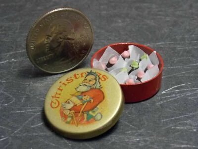 Galletas de Navidad miniatura para casa de muñecas en caja de hojalata escala 1:12 D61 Dollys Gallery Foto 1 de 3