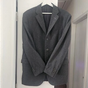 Polo Ralph Lauren Blazer Mens 40R Gilford Herringbone Gray Tweed Jacket Italy - Picture 1 of 12