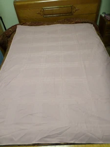 Beautiful Rectangular Shaped Solid Pink Tablecloth w/Embossed Stripes-50" x 68" - Picture 1 of 5