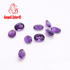 NATURAL AMETHYST FACETED OVAL CUT 9x7 MM CALIBRATED SIZE LOOSE GEMSTONES E