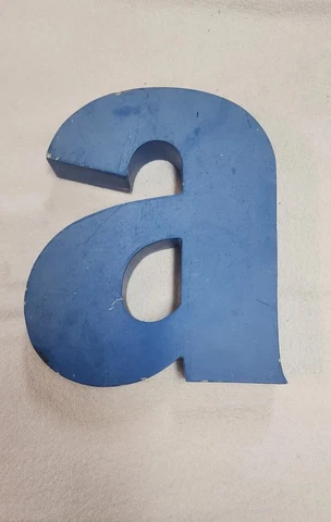 Vintage 3D BIG Metal Letter A.   10.5 inches Tall Cover