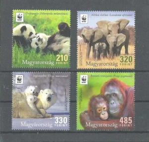 U 2495. WWF HUNGARY 2018: EARTH’S ICONIC ANIMALS Panda, Bear,Elephant,Orang MNH - Picture 1 of 1