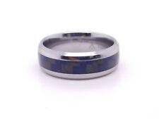 Manly Bands The Clark Kent™️ Blue Carbon Inlay Tungsten Ring sz 11 