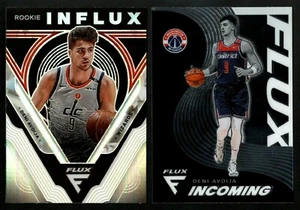 Lote de 2 tarjetas Wizards Deni Avdija 2020-21 Panini Flux Rookie Influx Prizm Rookie RC - Imagen 1 de 2